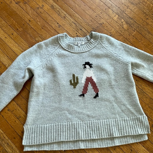 Madewell size small sweater. Light grey with design in excellent used condition. - Picture 1 of 4